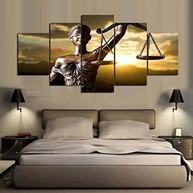 Quadro Decorativo 129x63cm para Escritório de Advocacia - Deusa da Justiça - imagem 3
