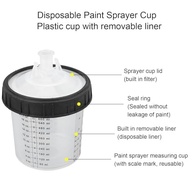 Copo de Mistura Descartável para Pulverizador de Tinta - 10 Plugues + 40 Forros + Tampa à Prova de Vazamentos - imagem 3