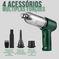 Aspirador Portátil 4 em 1: Potência, Versatilidade e Design Moderno para Sua Casa e Carro (Branco) - imagem 5