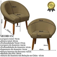 Kit 2 Poltronas Capuccino - Design Elegante para Salas de Espera e Recepções Modernas - imagem 3