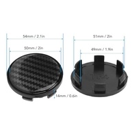 Kit 4 Capas Centrais para Roda com Design Carbono - 54mm Universal - imagem 4
