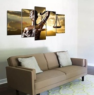 Quadro Decorativo 129x63cm para Escritório de Advocacia - Deusa da Justiça - imagem 5
