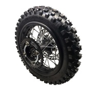 Conjunto Pneu Aro Traseiro 80/100-10 para Dirt Bike 50cc-125cc (Eixo 15mm) - imagem 1