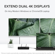 Expanda sua Produtividade: Adaptador Plugable 4K DisplayPort/HDMI para 2 Monitores via USB 3.0/C (Windows/ChromeOS) - imagem 3