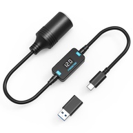 Adaptador USB-C para Isqueiro 12V FARSENSE: Energia Confiável para Seus Dispositivos Automotivos (3m) - imagem 1
