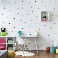 Adesivo de Parede Infantil Estrelas Roxas e Lilás - Kit com 50 Unidades para Decoração Divertida - imagem 3