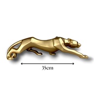 Estatueta de Jaguar Dourado em Resina - Decoração Elegante e Moderna para Casa - imagem 3