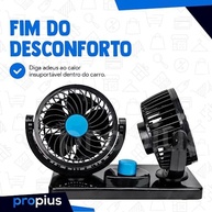 Ventilador Automotivo 12V Potente - Dupla Velocidade para Carro, Caminhão e Van - imagem 4