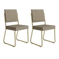 Conjunto com 2 Cadeiras 1736 Douradas - Design Sofisticado e Conforto para sua Sala de Jantar - imagem 4