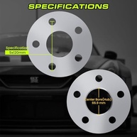 Espaçadores de Roda 10mm 5x120 para 5x120 - Centralizados e Personalizados - imagem 3