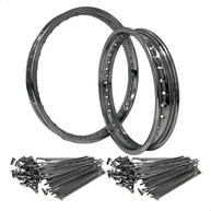 Kit Completo: Aro Traseiro e Dianteiro + Raios para Honda Biz 100 e 125 - Renove sua Moto! - imagem 1