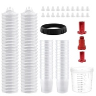 Copo de Tinta Descartável para Pistola de Pintura Automotiva - Kit com 50 Unidades e Sistema de Tampas - imagem 2