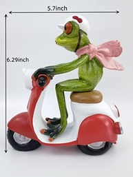 Sapo de Resina Decorativo - Estátua Criativa para Casa e Escritório (Sapo de Moto) - imagem 3