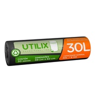 Saco para Lixo 30L Utilix - Rolos com 30 Unidades, Preto, Alta Resistência e Tecnologia Anti-Vazamento - imagem 1
