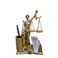 Estátua da Deusa da Justiça Thêmis em Resina Dourada - Simbolo de Direito e Equilíbrio para Advogados - imagem 3