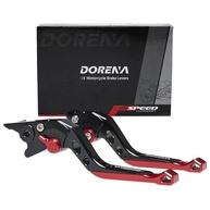 Alavancas de Freio e Embreagem DORENA Ajustáveis para Yamaha R3, R25, MT-03 e MT-25 (Preto/Vermelho) - imagem 2