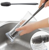 Escova de Silicone Multiuso para Garrafas e Mamadeiras - Cabo Ergonômico e Limpeza Profunda - imagem 5