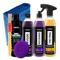 Kit Completo Vonixx: Shampoo V-Floc, Tok Final, Restaurax e Pretinho para Pneus - Limpeza Profissional! - imagem 2