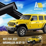 Defletores de Chuva Premium para Jeep Wrangler JL (2020-2025) - Proteção e Estilo Aerodinâmico - imagem 4