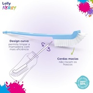 Lolly Escova de Limpeza para Mamadeira e Bico Azul - Segurança e Higiene Total - imagem 3