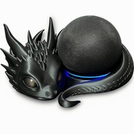 Suporte Dragão para Echo Dot 4ª/5ª Geração: Estilo e Funcionalidade em Preto - imagem 2