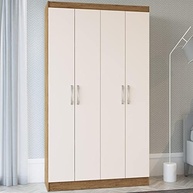 Armário Multiuso 4 Portas Dueto 5000 - Design Elegante Off White/Nogueira para Organização Inteligente - imagem 2