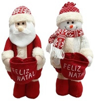 Enfeite Natalino Boneco em Pé com Saco - Decoração Encantadora para o Natal - imagem 2