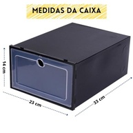 Kit 10 Caixas Organizadoras para Sapatos Empilháveis - Transparente com Design Moderno - imagem 2