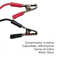 Cabo Chupeta Bateria 5m 600amp: Energia Confiável para Caminhão e Carro - imagem 4