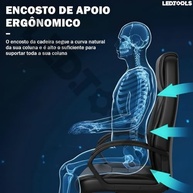 Cadeira Presidente Ergonômica com Apoio para os Pés - Conforto Premium em Couro - imagem 5
