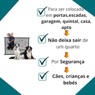 Tela Protetora Premium 1m x 0,75m para Escadas e Portas | Segurança Pet com Fixação Adesiva - imagem 4