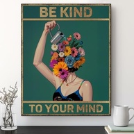 Arte de Parede Boho 'Be Kind to Your Mind' - 20x25cm - Decoração Inspiradora para Casa e Escritório - imagem 2