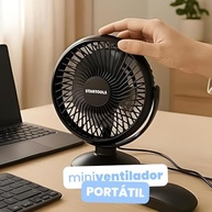 Mini Ventilador de Mesa USB 2W Silencioso Ajustável - Ideal para Escritório, Casa e Viagem - imagem 5