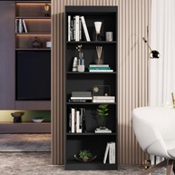 Estante Livreiro 5 Nichos Preto - Organizador Moderno para Casa e Escritório | Design Versátil e Espaçoso - imagem 4