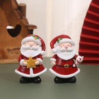 Estátua de Papai Noel em Resina - Decoração Criativa e Exclusiva para o Natal - imagem 2