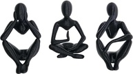 Estátuas dos Três Pensadores – Escultura Preta para Decoração de Sala e Escritório - imagem 2