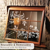 Adesivo de Janela Aquarela Floral - Dupla Face Removível para Decoração de Vidros e Portas - imagem 4