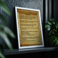 Quadro Decorativo Salmo 23 com Moldura Rústica - Fé, Esperança e Bênçãos para sua Casa - imagem 3