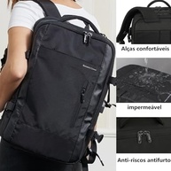Mochila de Viagem Expansivel Masculina Feminina, Mochila Para Notebook Executiva Impermeável Reforçada Cabo USB,Mochilas Trabalho Escola Viagens Presente - imagem 3