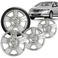 Kit 4 Calotas Aro 15 Prata Grid para Honda Fit e City (2010-2013) - Cubo Padrão - imagem 2