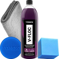 Kit Shampoo V-Floc Vonixx 1,5L + Pano e Aplicadores para Lavagem Automotiva Profissional - imagem 1