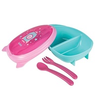BUBA Kit Refeição com Talher Foguete Rosa - Prático, Seguro e Ideal para Crianças - imagem 4