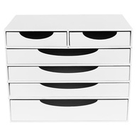 Gaveteiro Organizador 6 Gavetas Luxo Branco - Solução Multiuso para Escritórios Modernos - imagem 5