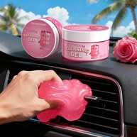 Pacote com 2x Gel de Limpeza Automotiva Reutilizável - Aroma Rosa para Detalhes Internos - imagem 1