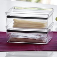 Porta Frios Geladeira 770ml - Pote Hermético Empilhável para Queijo e Presunto - imagem 1