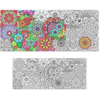Pôster Gigante para Colorir Mandala - 140x60cm - Atividade Criativa para Crianças e Adultos - imagem 1