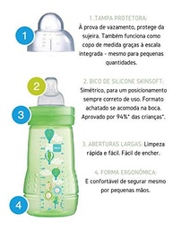 Mamadeira Fashion Bottle Girls Bolas 330ml - Estilo e Segurança para Bebês - imagem 3