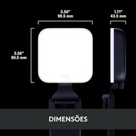 Iluminação de LED Premium Logitech Litra Glow para Streaming e Criação de Conteúdo com Tecnologia TrueSoft, Braço Ajustável e Controle por App, para PC/Mac - Preto - imagem 3