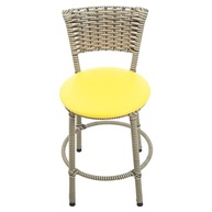 Banqueta Baixa Encapada Amarela - Ideal para Cozinha e Área Gourmet Moderna - imagem 2