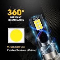 Kit 2 Lâmpadas Farol LED 55W 6000K P15D H6M para Yamaha YFZ450R, Rhino 700, Raptor YFM660 - 500% Mais Brilho - imagem 5